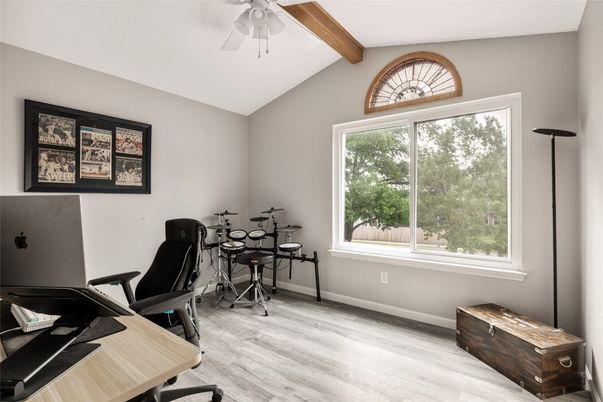 Home Office, Interior, Wooden Beams, Wood Texture Flooring