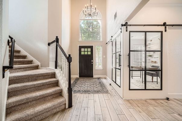 Chandelier, Interior, Wood Texture Flooring