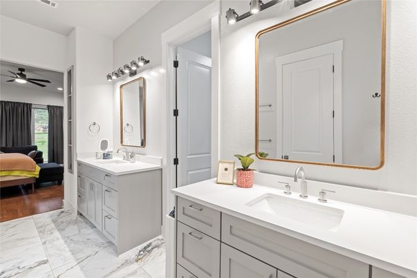 Bathroom, Dual Sink Vanities, Interior, Marble