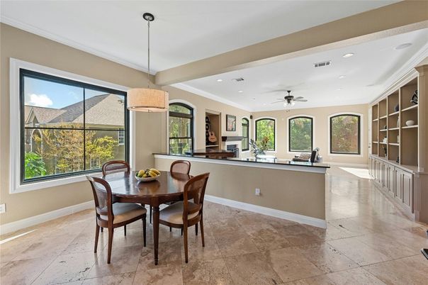 Dining room, Interior, Pendant Lights, Recessed Lighting