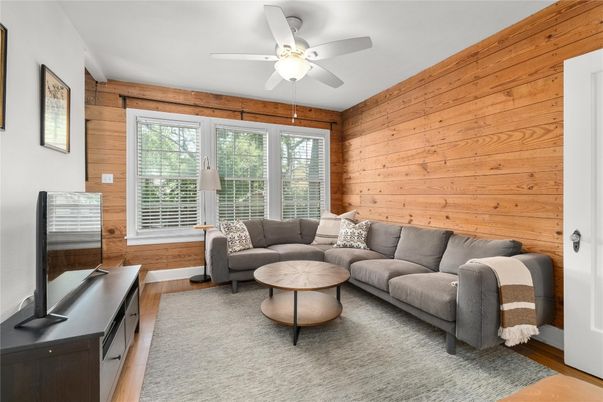Interior, Living room, Wood Texture Flooring, Wooden Walls