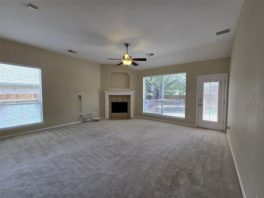 Empty room, Fireplace, Interior