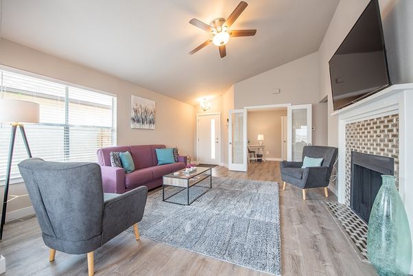 Fireplace, Interior, Living room, Wood Texture Flooring