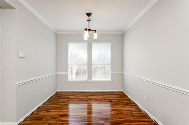 Empty room, Interior, Pendant Lights, Wood Texture Flooring