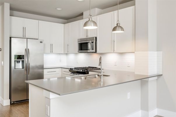 Interior, Kitchen, Pendant Lights, Recessed Lighting, Stainless Steel Appliances