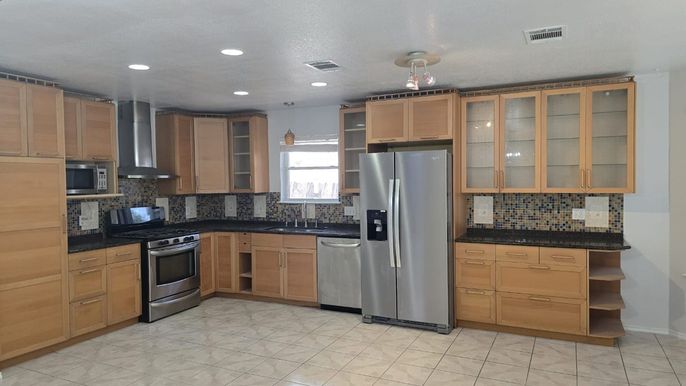 Interior, Kitchen, Recessed Lighting, Stainless Steel Appliances