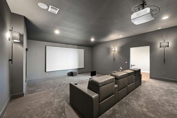 Interior, Projection Screen, Recessed Lighting, Theatre Room