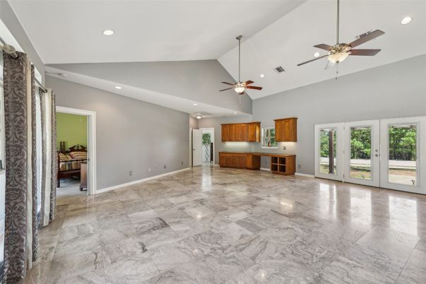 Empty room, Interior, Marble, Recessed Lighting