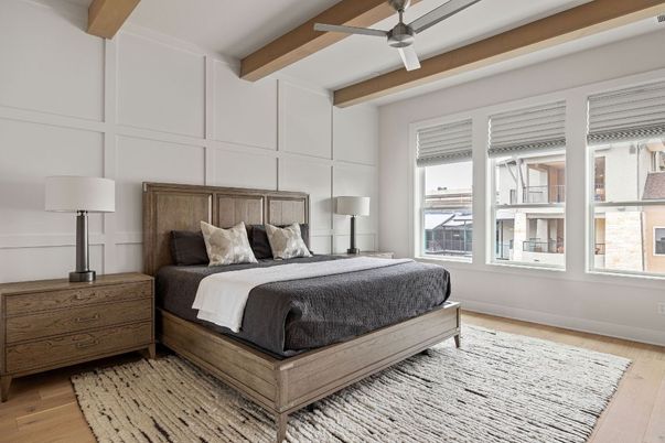 Bedroom, Interior, Wooden Beams, Wood Texture Flooring