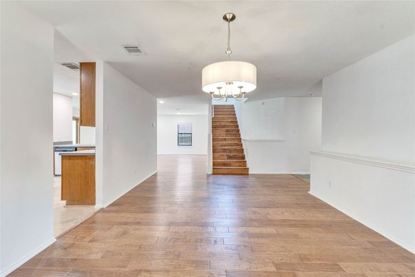 Chandelier, Interior, Recessed Lighting, Wood Texture Flooring