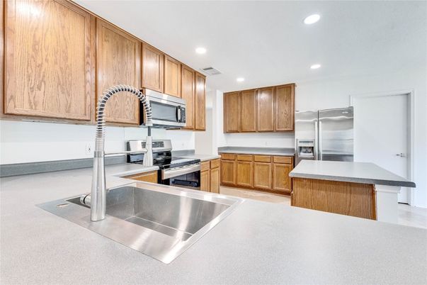 Interior, Kitchen, Recessed Lighting, Stainless Steel Appliances