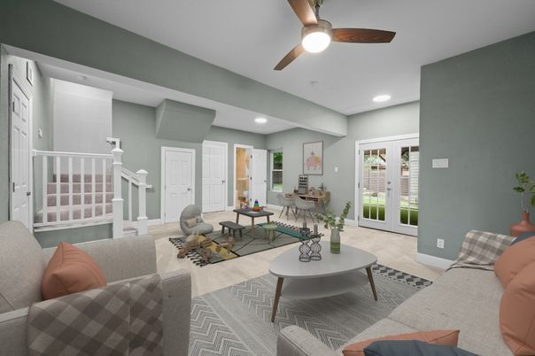 Interior, Living room, Recessed Lighting
