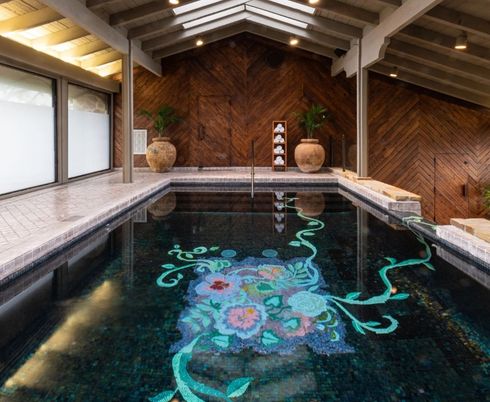 Interior, Pool, Wooden Walls