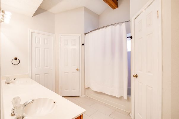 Bathroom, Interior, Wooden Beams