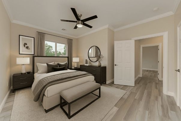 Bedroom, Interior, Wood Texture Flooring