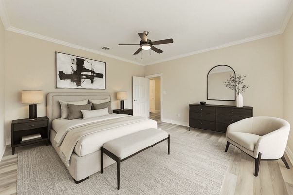 Bedroom, Interior, Wood Texture Flooring