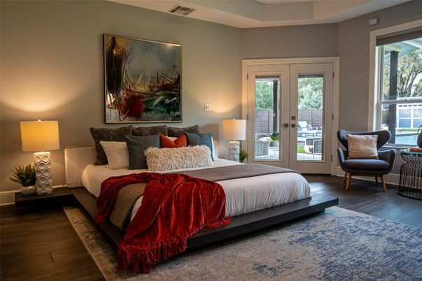 Bedroom, Interior, Wood Texture Flooring