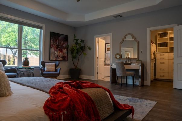 Bedroom, Interior, Wood Texture Flooring