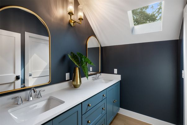 Bathroom, Dual Sink Vanities, Interior, Wood Texture Flooring