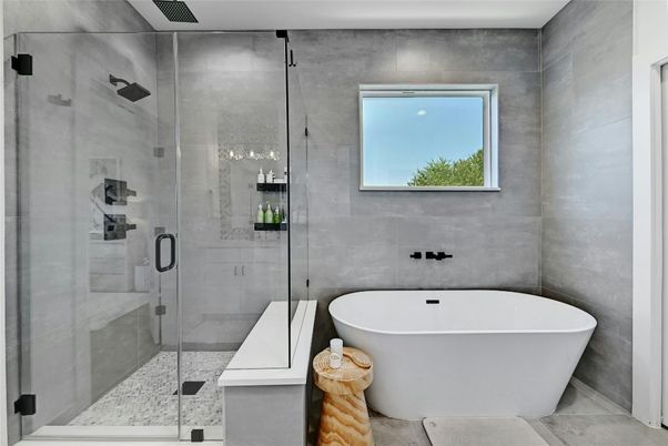 Bathroom, Free Standing Baths, Glass Shower, Interior