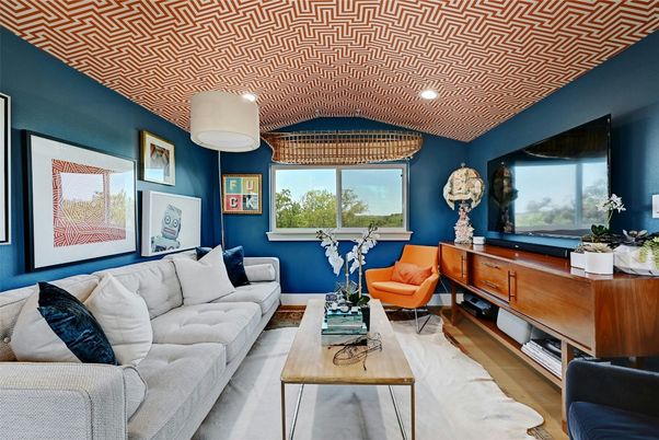 Interior, Living room, Recessed Lighting