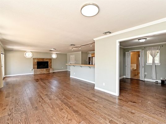 Empty room, Fireplace, Interior, Wood Texture Flooring