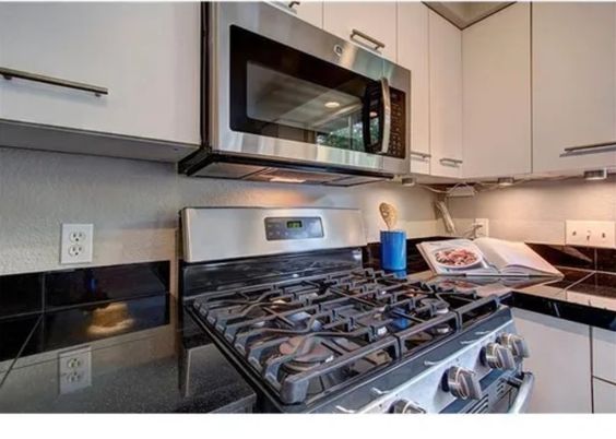 Interior, Kitchen, Stainless Steel Appliances, Tile Countertops