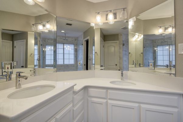 Bathroom, Dual Sink Vanities, Glass Shower, Interior