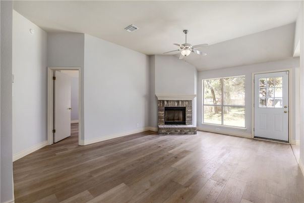 Empty room, Fireplace, Interior, Wood Texture Flooring