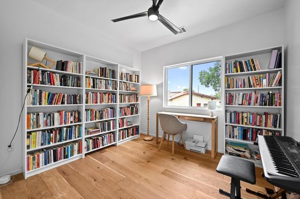 Home Office, Interior, Piano, Wood Texture Flooring