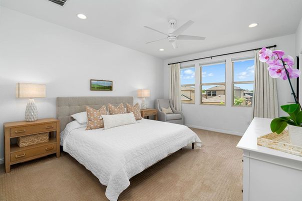 Bedroom, Interior, Recessed Lighting