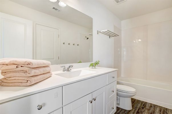 Bathroom, Interior, Wood Texture Flooring