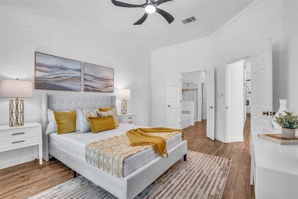 Bedroom, Interior, Wood Texture Flooring
