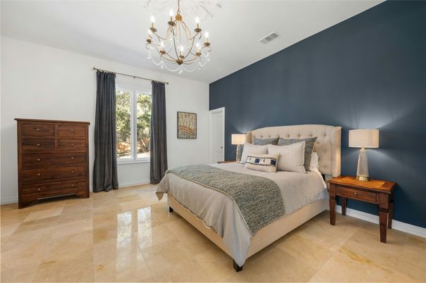 Bedroom, Chandelier, Interior