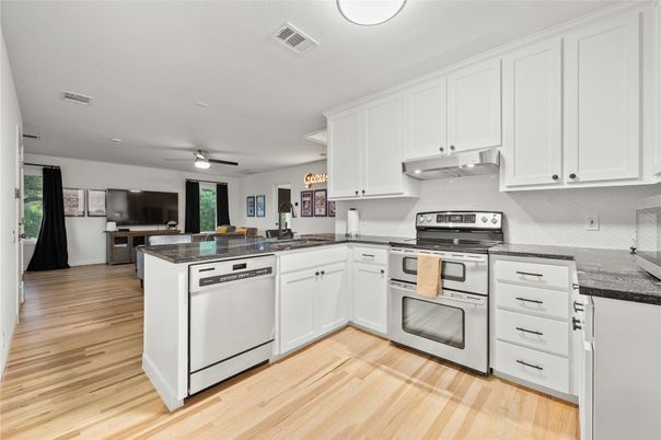 Interior, Kitchen, Wood Texture Flooring