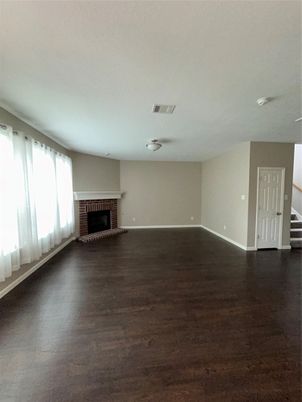 Empty room, Fireplace, Interior, Wood Texture Flooring