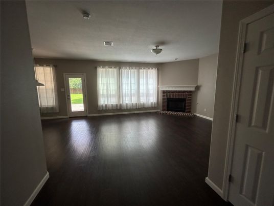 Empty room, Fireplace, Interior, Wood Texture Flooring