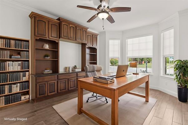 Home Office, Interior, Wood Texture Flooring