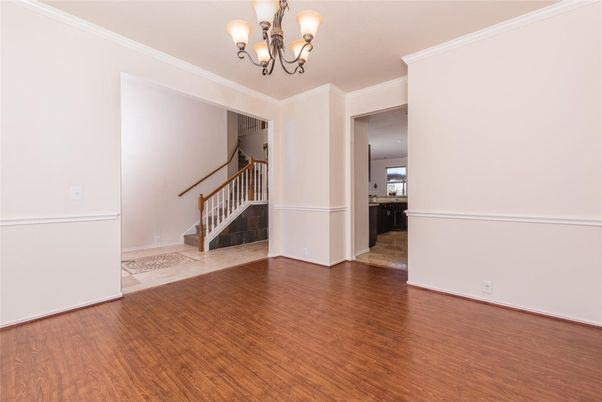 Chandelier, Empty room, Interior, Wood Texture Flooring