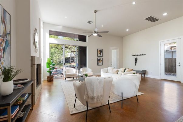 Interior, Living room, Recessed Lighting