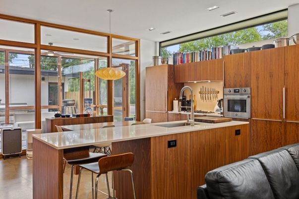 Interior, Kitchen, Pendant Lights, Recessed Lighting, Stainless Steel Appliances
