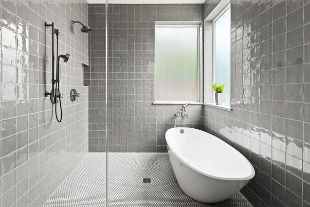 Bathroom, Free Standing Baths, Glass Shower, Interior