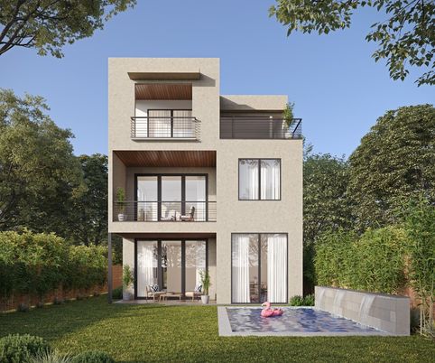Backyard, Exterior, Facade, Modern