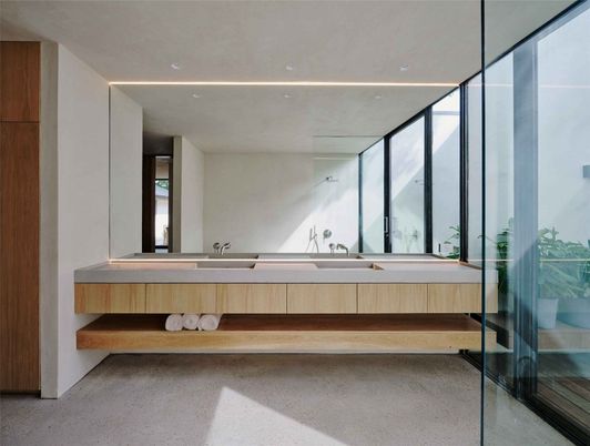 Bathroom, Interior, Recessed Lighting