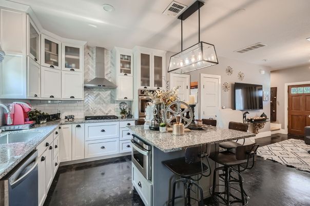 Interior, Kitchen, Pendant Lights, Recessed Lighting, Stainless Steel Appliances