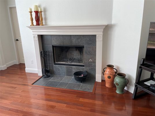 Fireplace, Interior, Wood Texture Flooring