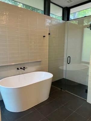 Bathroom, Free Standing Baths, Glass Shower, Interior