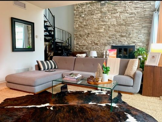Interior, Living room, Stone Walls