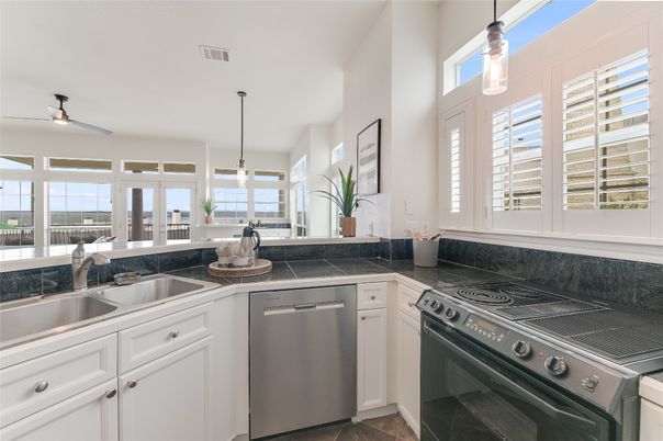 Interior, Kitchen, Pendant Lights, Stainless Steel Appliances, Water