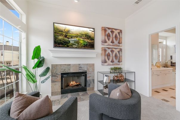 Fireplace, Interior, Living room, Recessed Lighting